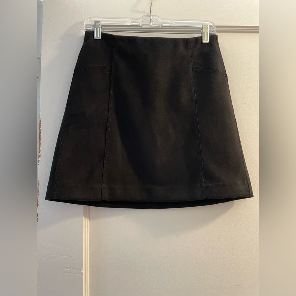Loft Black Suede Skirt